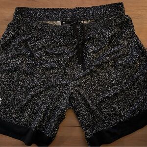 Under Armour Men's Black and White Shorts
